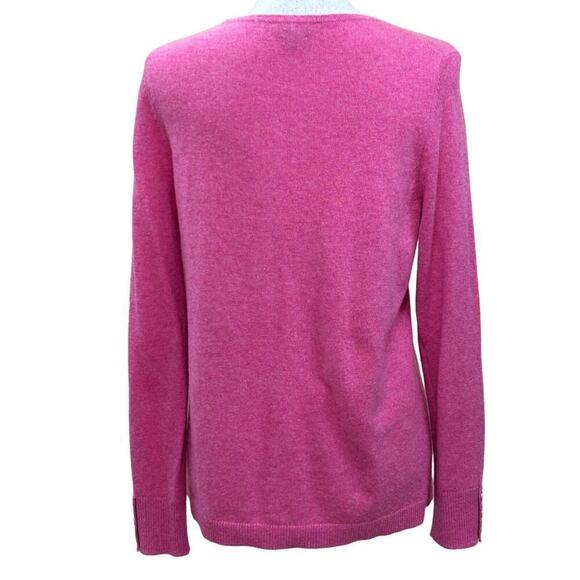 Talbots dark pink cashmere sweater, medium, timeless, minimalist, classic - Picture 2 of 4